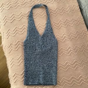 S Guess Sweater Ribbed Halter Top